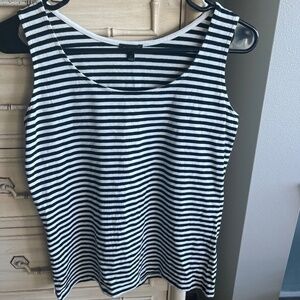 Talbots Stripe Prima Cotton Tank Woman’s Small